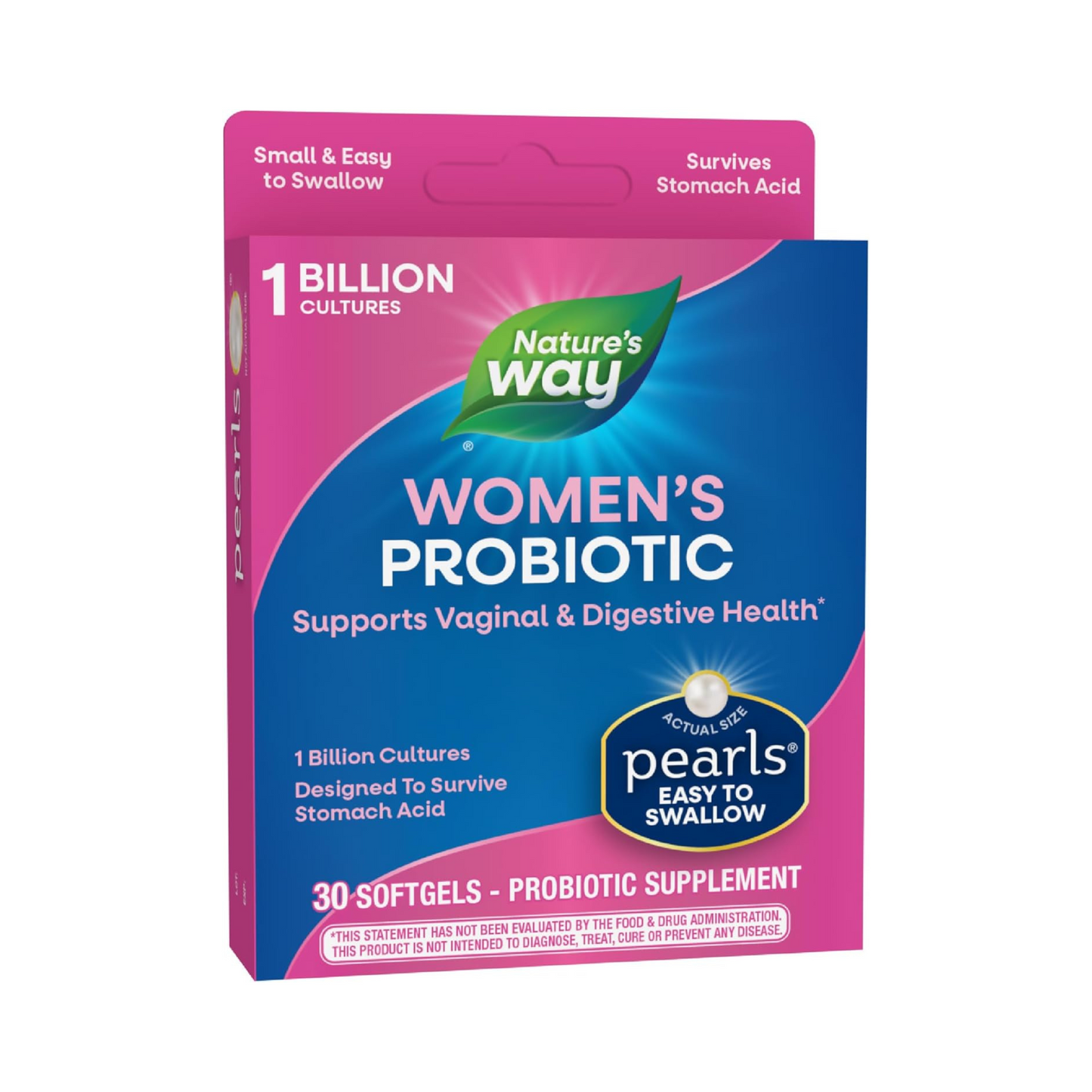 Nature's Way Women's Probiotic Pearls, 1 Bilhão UFC, 30 Softgels