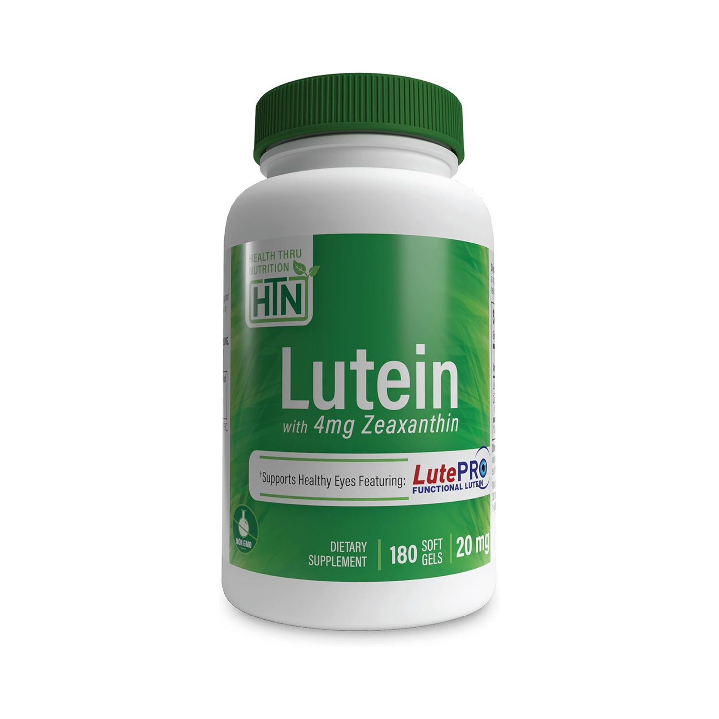 Health Thru Nutrition Luteína 20 mg com Zeaxantina 4 mg 180 Cápsulas Softgel
