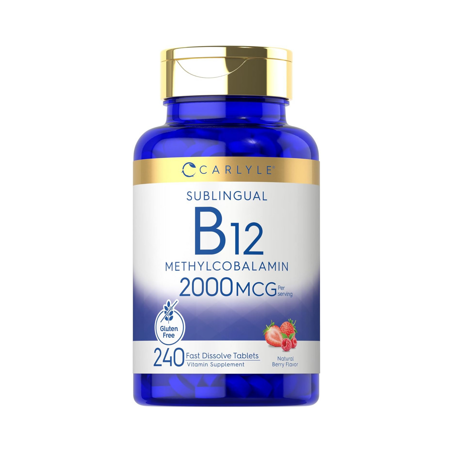 Carlyle Vitamina Methyl B-12 2000 MCG em 2 Cápsulas 240 Cápsulas