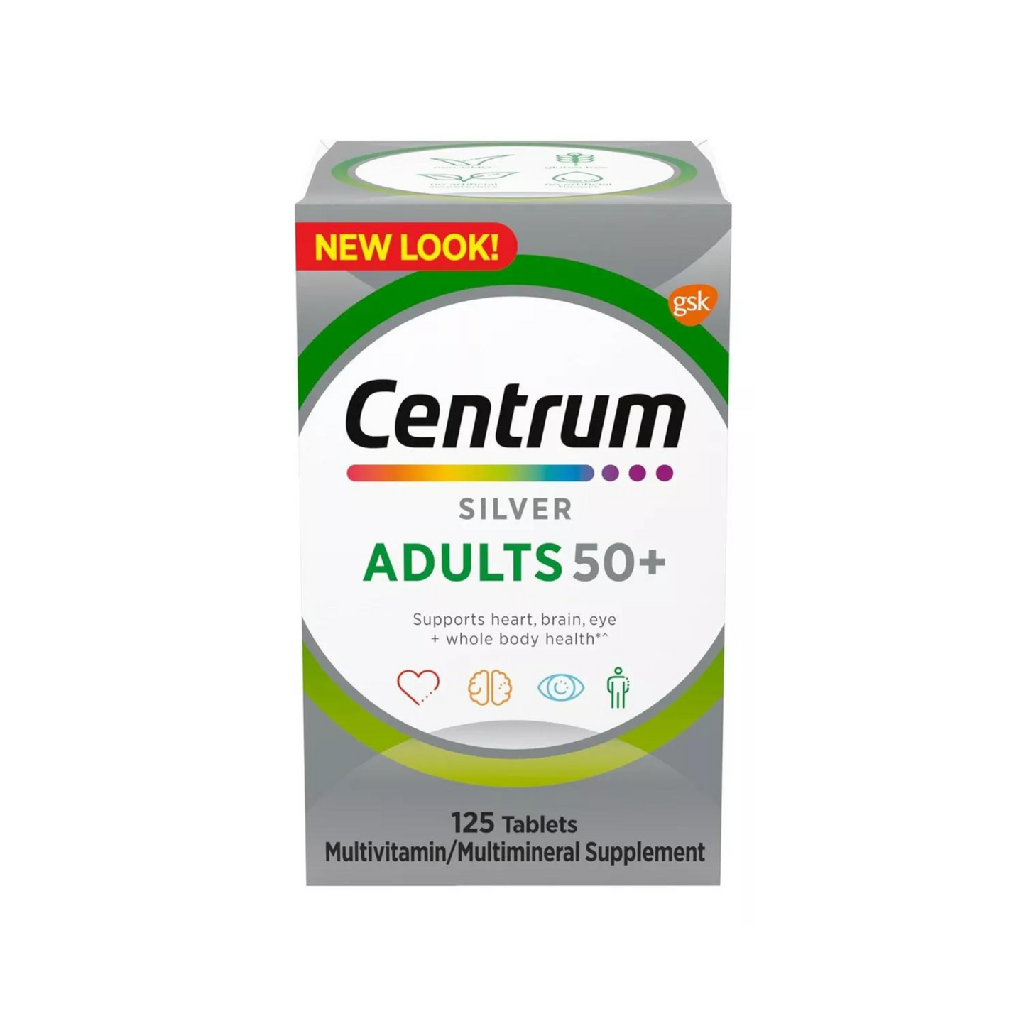 Suplemento Centrum Silver para Adultos 50+, 125 Comprimidos