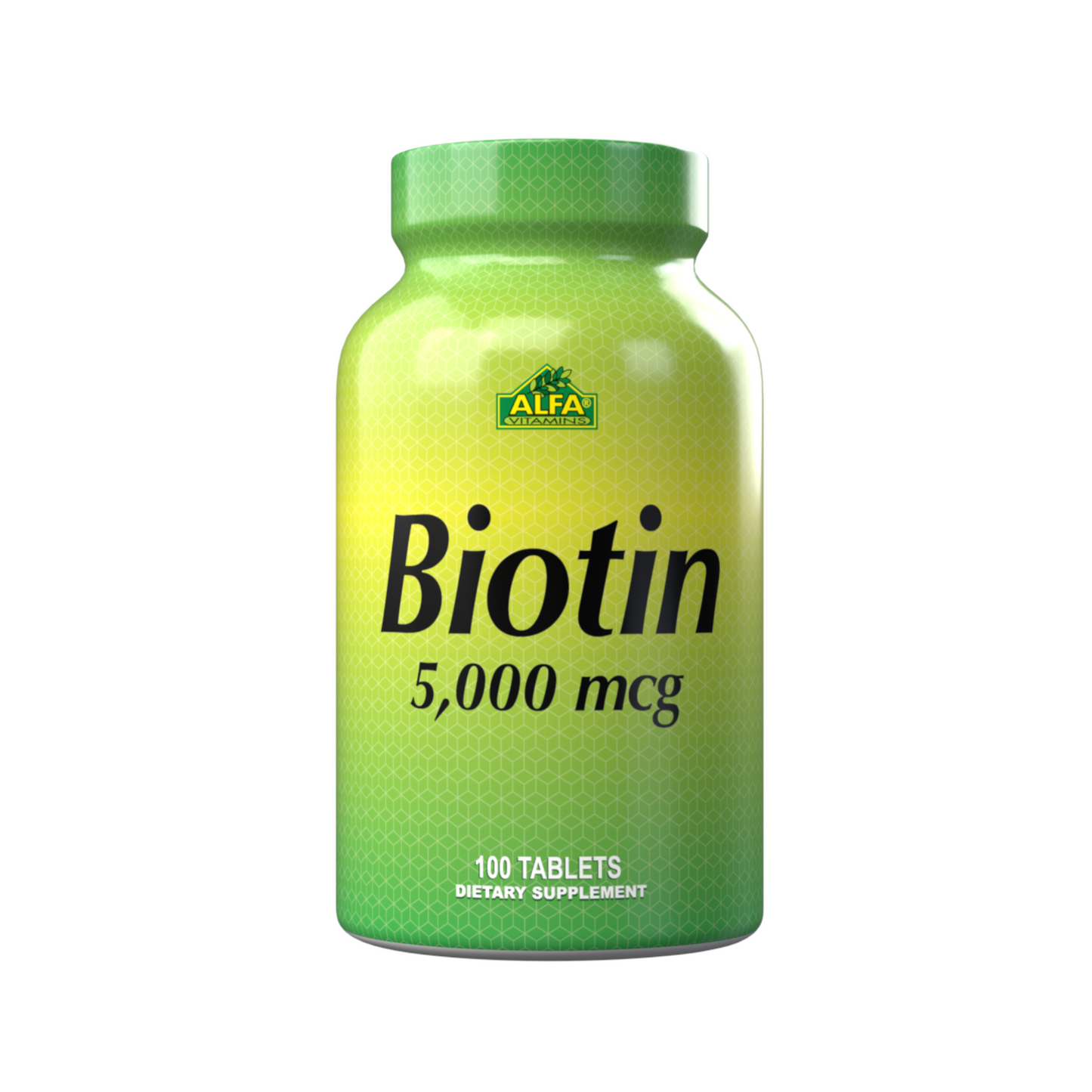 Suplemento Alfa Vitamins Biotina, 5000 mcg, 100 comprimidos
