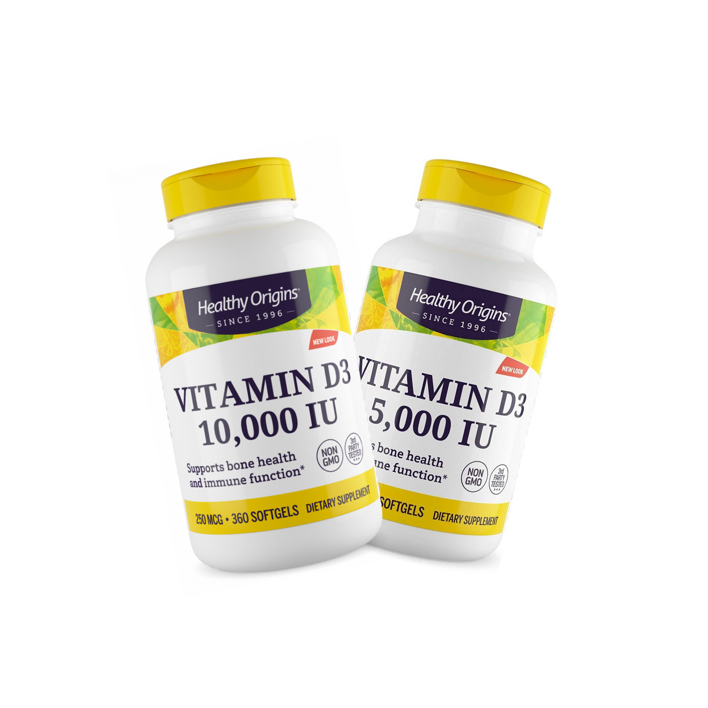 Combo Healthy Origins Vitamina D3 10000 IU, 360 Softgels + Healthy Origins Vitamina D3 5000 IU, 360 Softgels