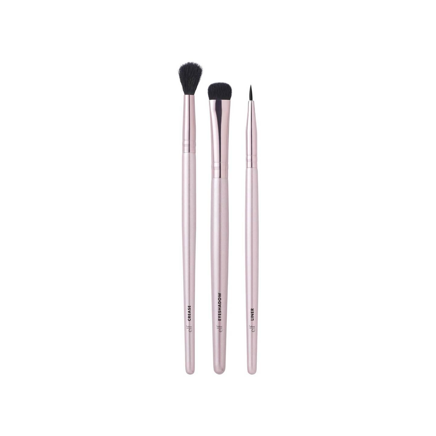 e.l.f. No Budge Brush Trio, 3 Pincéis para Sombra Cremosa, Vegano e Livre de Crueldade