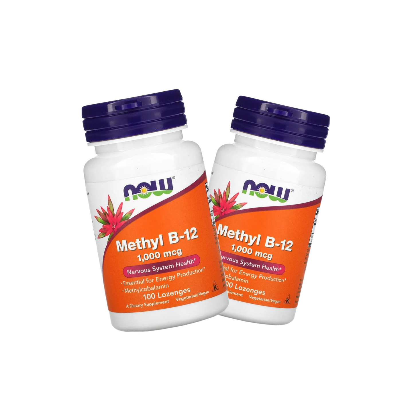 Combo 2 NOW Foods Metil B-12 1000 mcg 100 Pastilhas