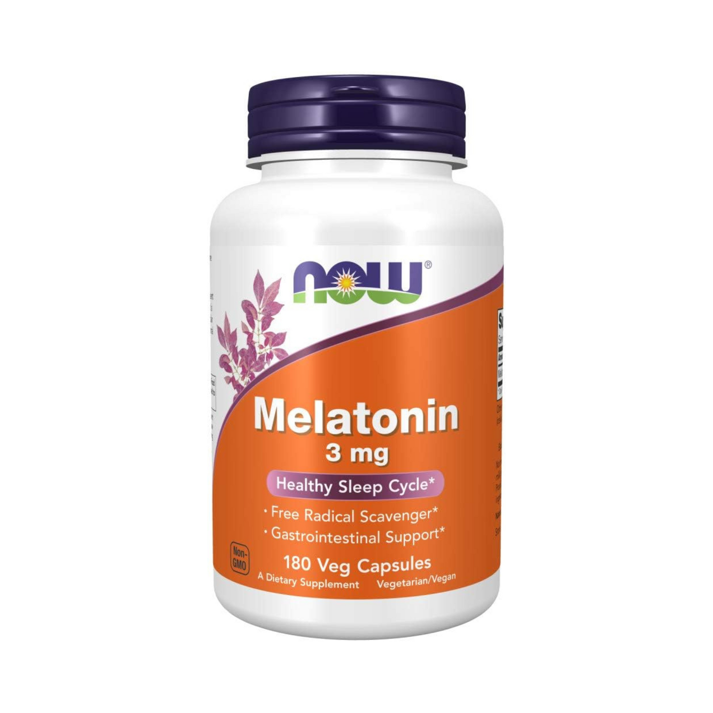 Now Food, Melatonina, 3 mg, 180 cápsulas Vegetais