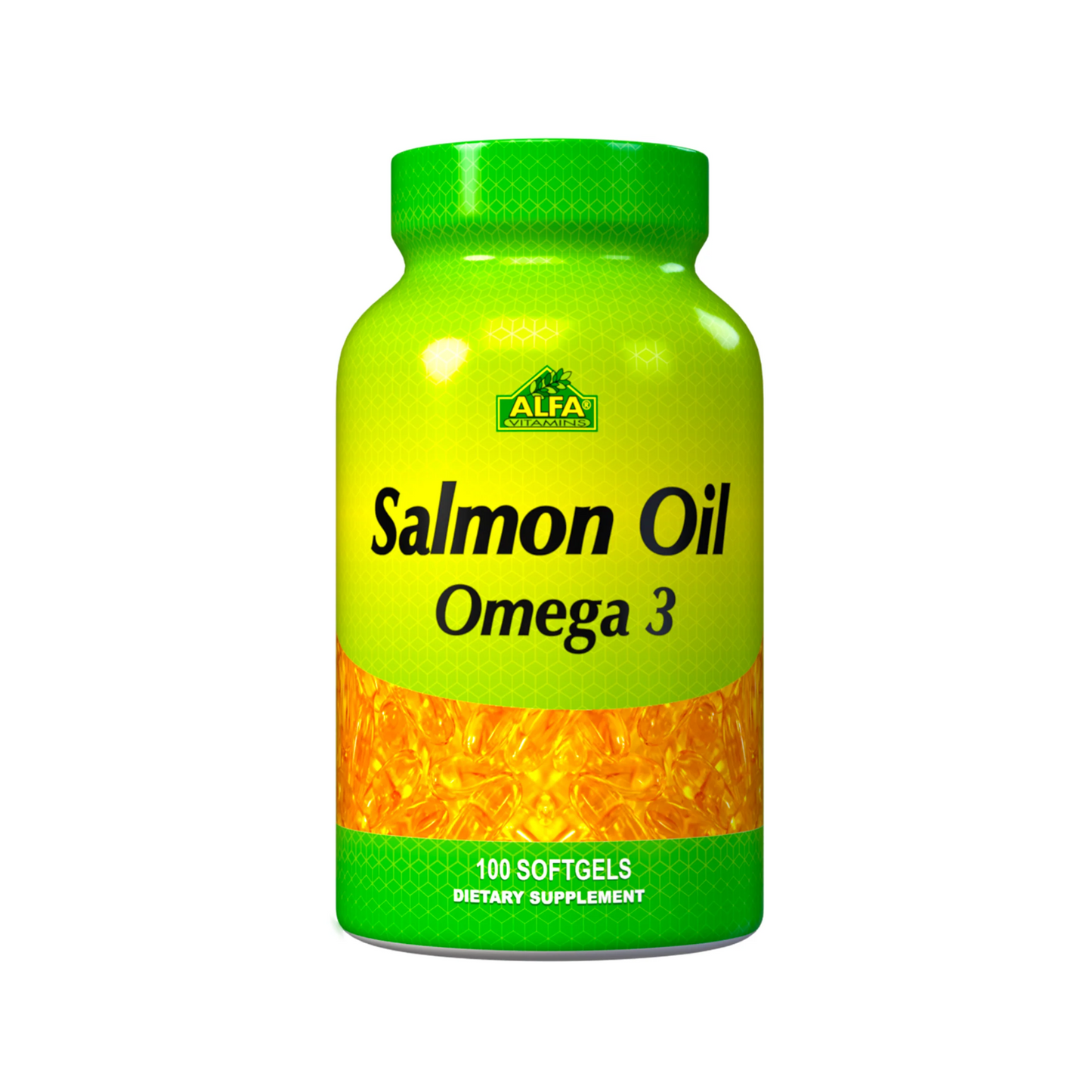 Suplemento Alfa Vitamins Ômega-3, Óleo de Peixe, 1000 mg, 100 Softgels
