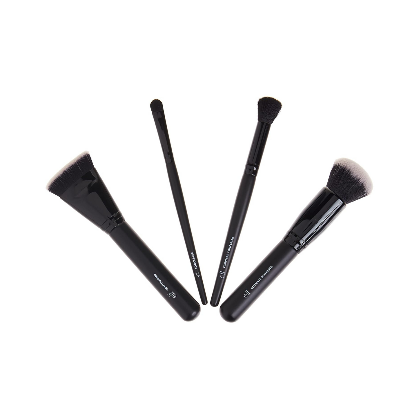 E.L.F. Kit de Pincéis Complexion Perfection, 4 Peças, Vegano e Livre de Crueldade