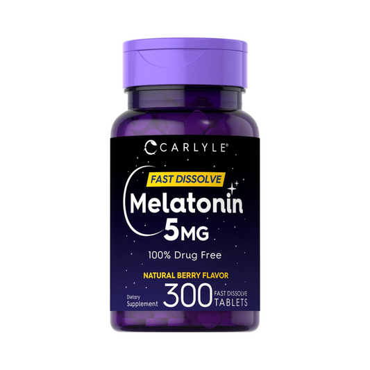 Carlyle, Melatonina, 5mg, 300 Comprimidos de Dissolução Rápida