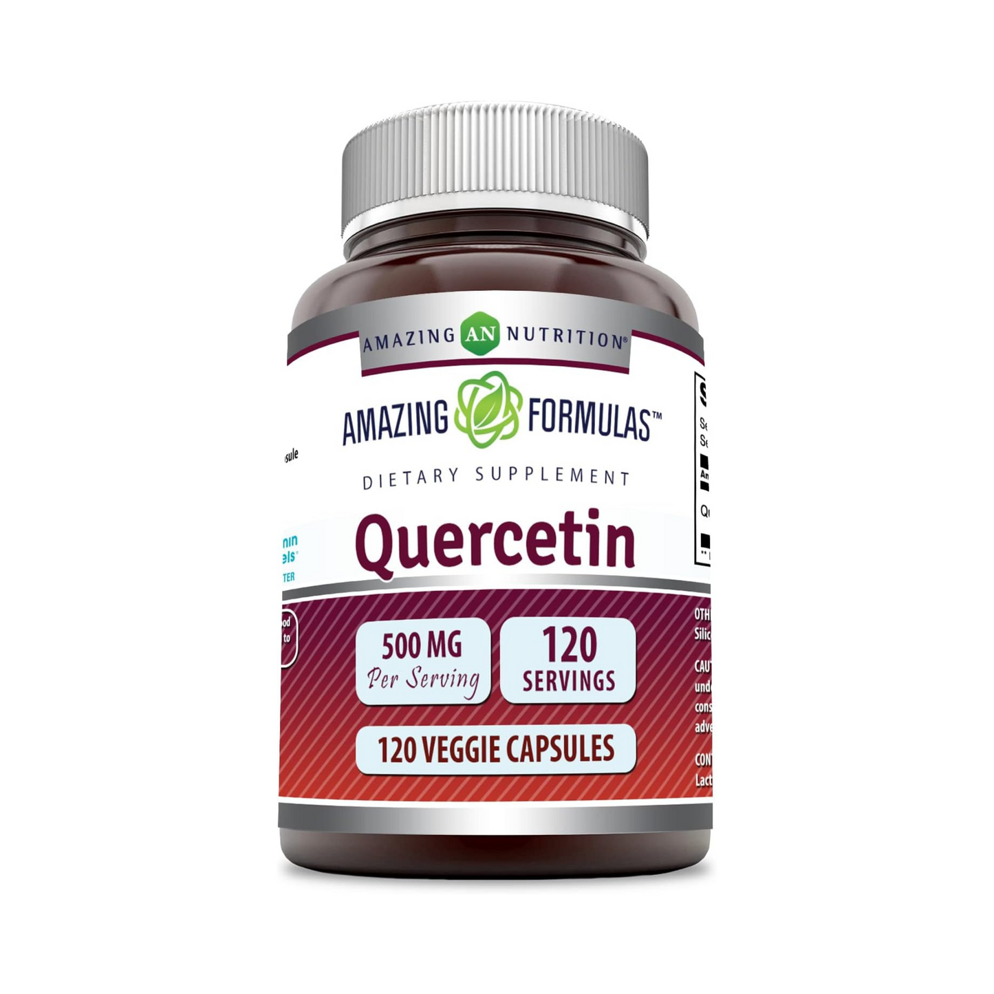 Amazing Formulas Quercetina 500 mg, 120 Cápsulas Vegetais