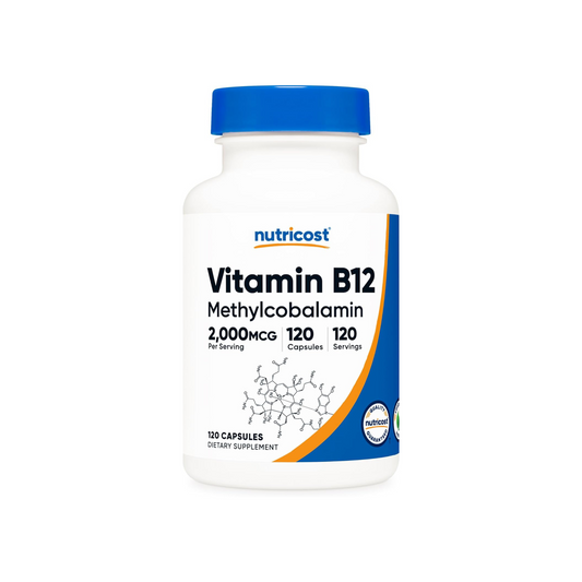 Nutricost Vitamina B12 (Methylcobalamin) 2000 mcg, 120 cápsulas