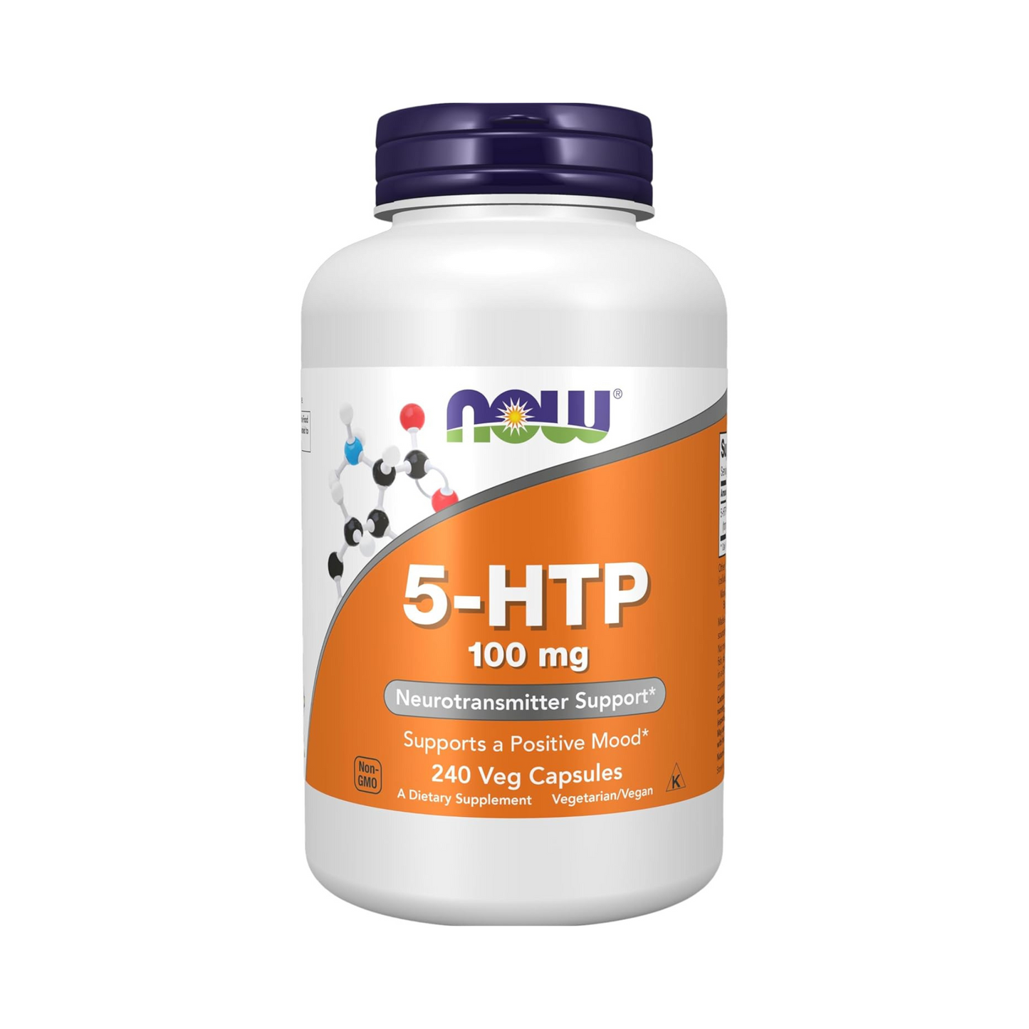 NOW Foods 5-HTP 100 mg, 240 Cápsulas Vegetais