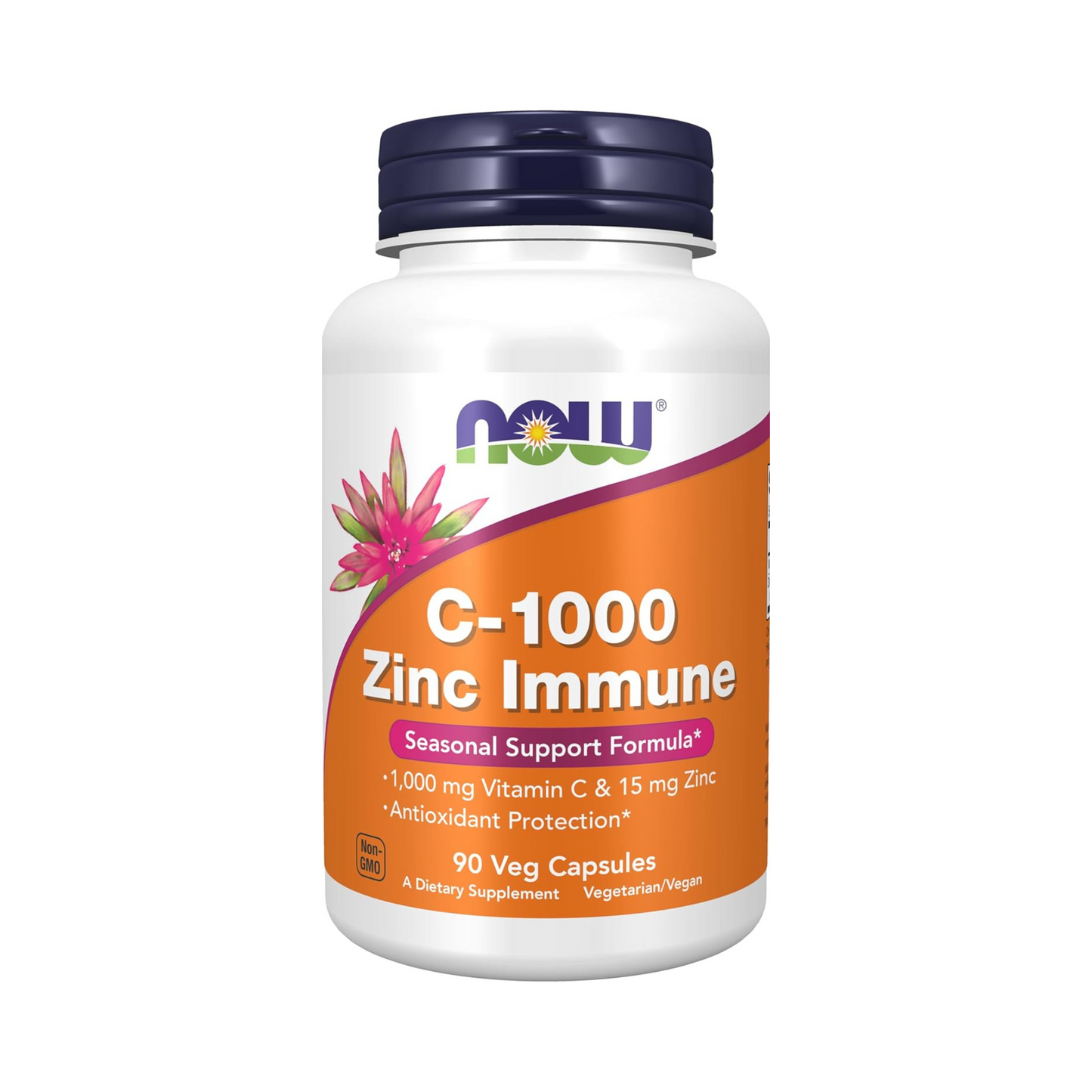 Now Foods C-1000 com Zinco, 90 Cápsulas Vegetais
