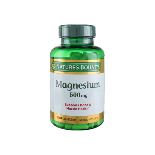 Nature's Bounty, Magnésio, 500 mg, 200 Comprimidos Revestidos