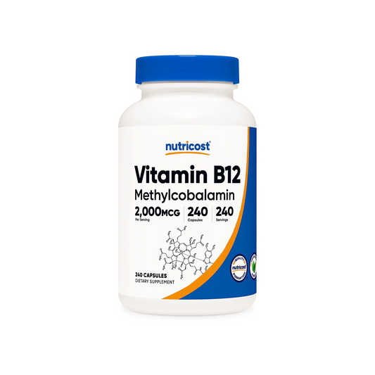 Nutricost Vitamina B12 (Methylcobalamin) 2000 mcg, 240 cápsulas