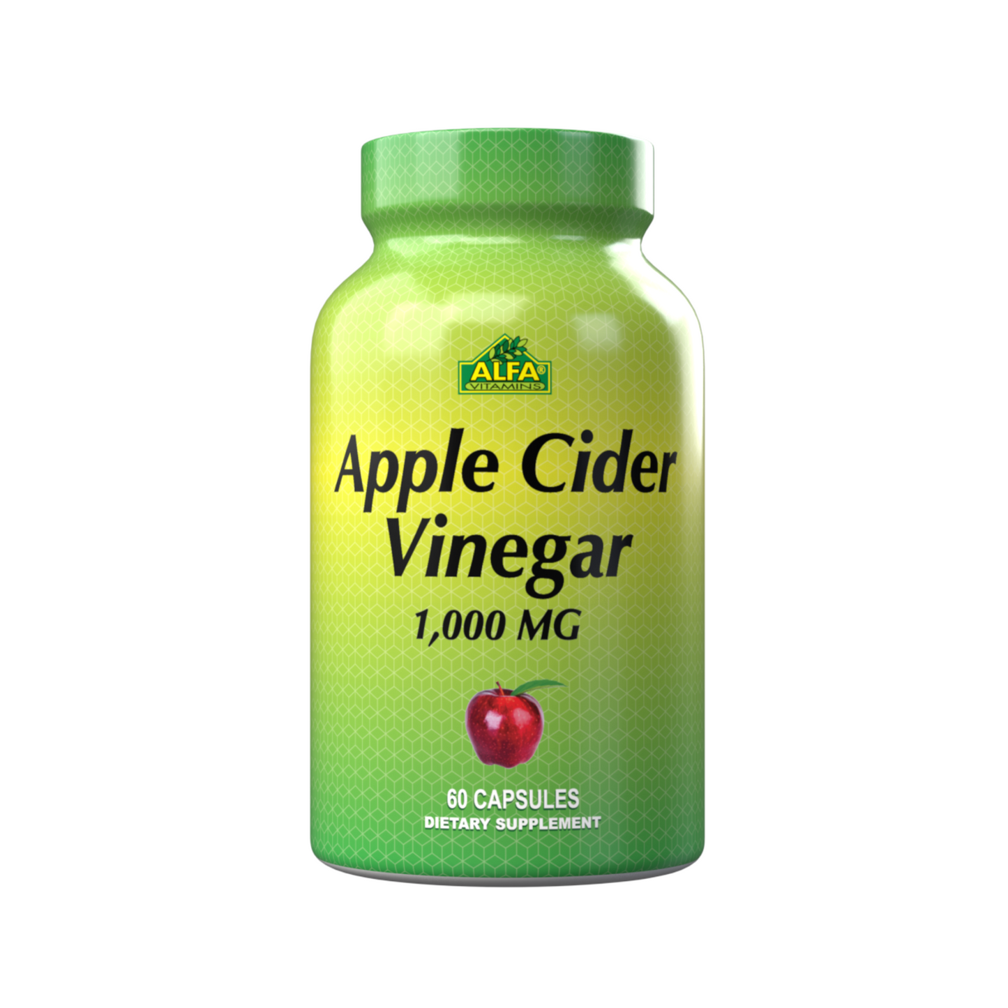 Suplemento Alfa Vitamins Vinagre de Maçã, 1000 mg, 60 Cápsulas