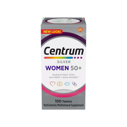Suplemento Centrum Silver Multivitamínico para Mulheres 50+ (100 Comprimidos)