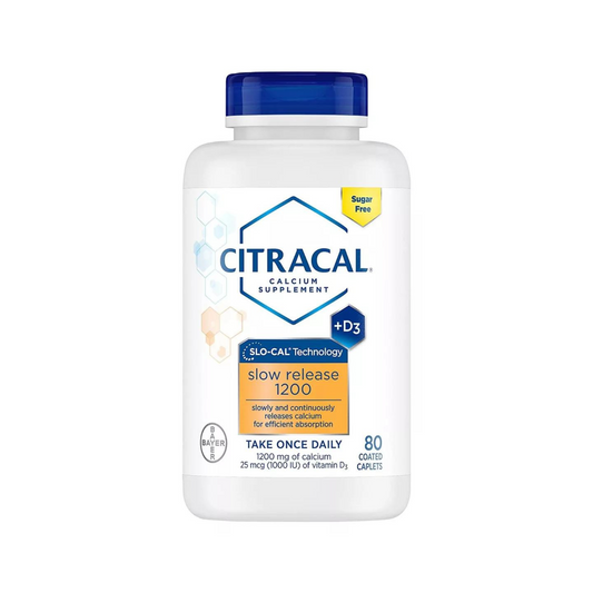 Citracal Calcium + D3 Slow Release - 1200mg, 80 Cápsulas