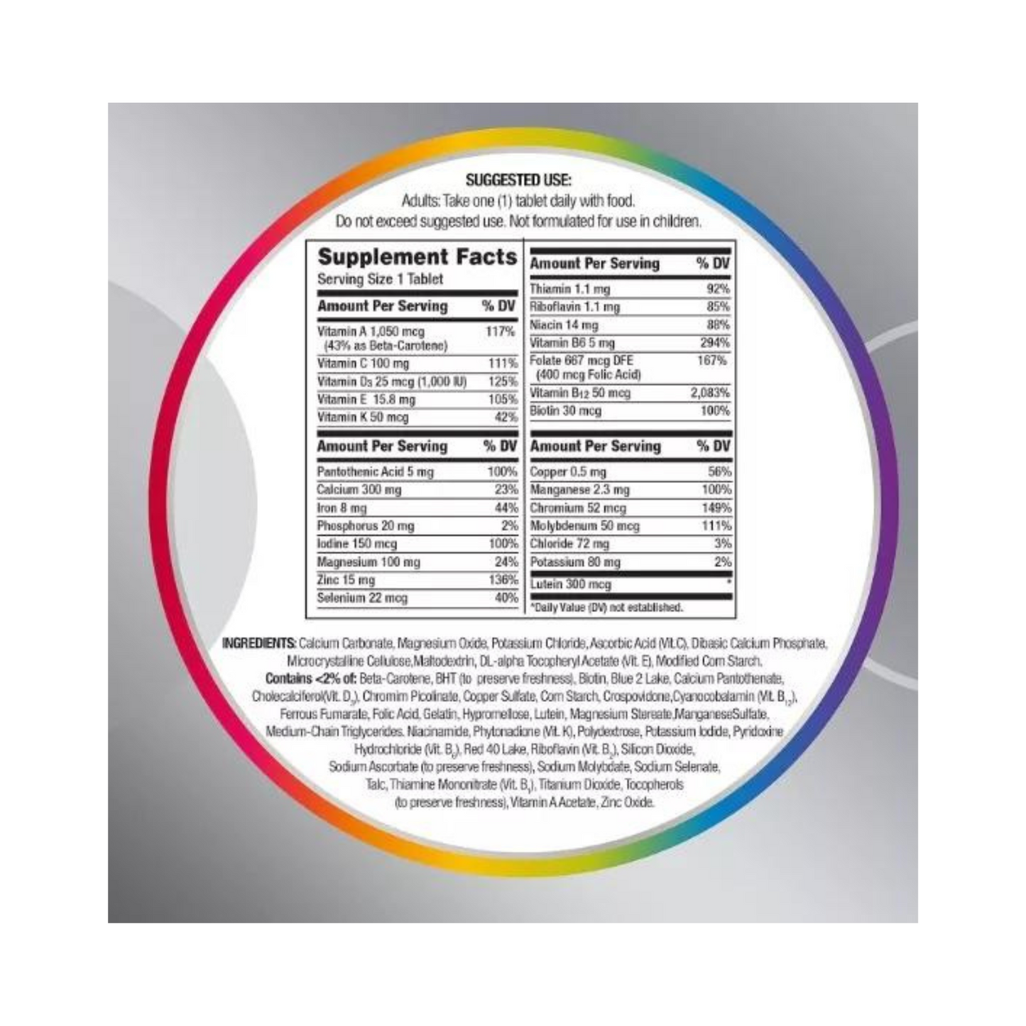 Suplemento Centrum Silver Multivitamínico para Mulheres 50+, 100 Comprimidos