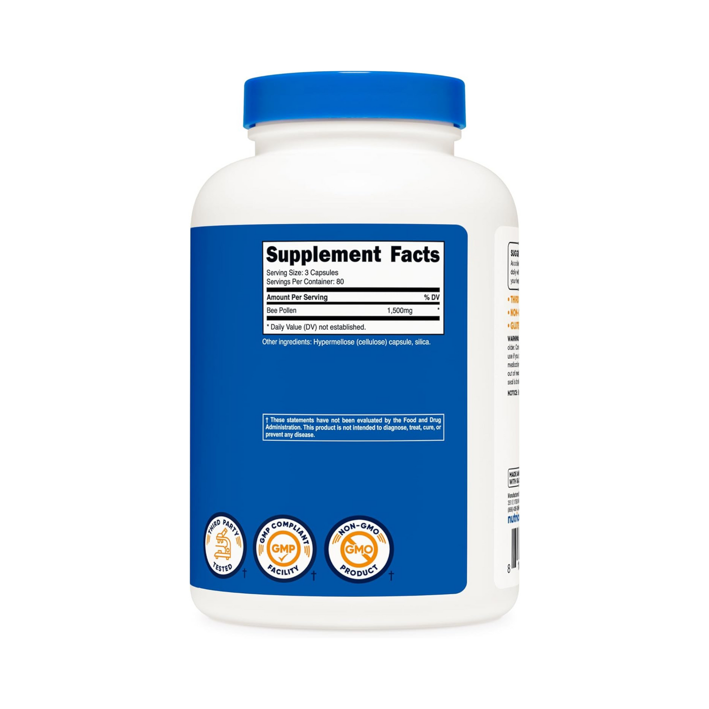 Combo 2x Nutricost Pólen de Abelha 1500 mg por Porção, 240 Cápsulas