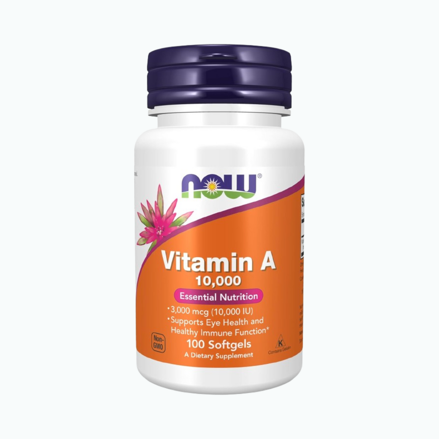 Combo Now Vitamina A 10.000 IU 100 Softgels + Healthy Origins Vitamin D3 10.000 IU 240 Softgels + Carlyle K2 MK7 100 mcg 150 Softgels + Healthy Origins Vitamin E 400 IU 180 Softgels