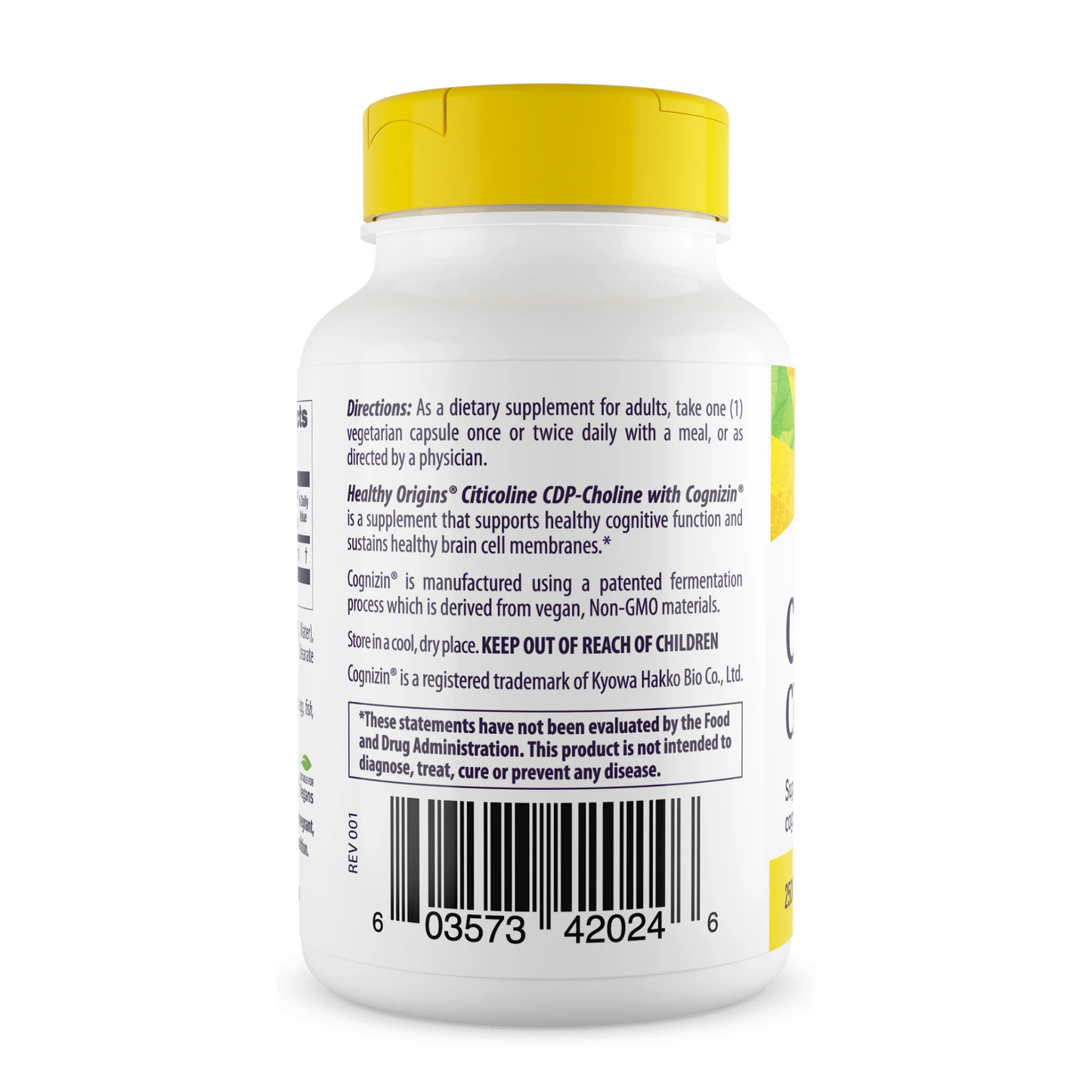 Healthy Origins, Cognizin (Citicoline), 250 mg, 60 Vcaps
