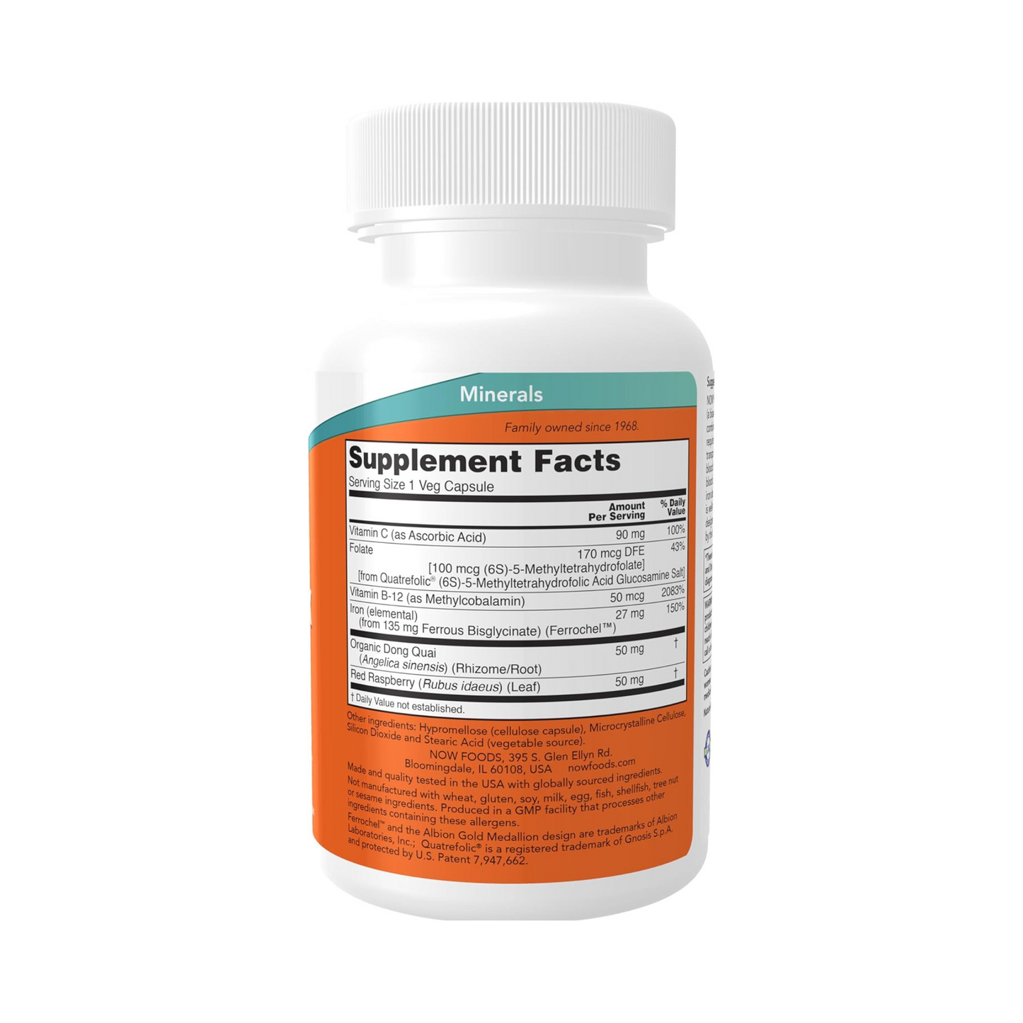 NOW Foods Iron Complex, 100 Cápsulas Vegetais