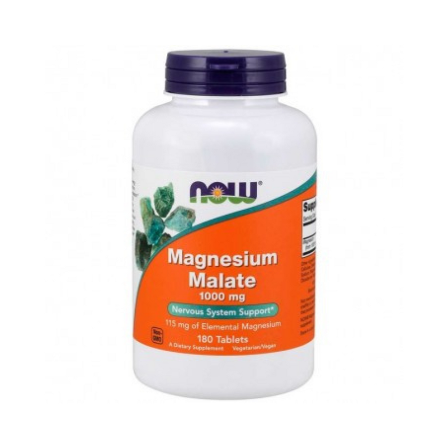 Combo NOW Magnesium Malate 1000 mg, 180 Tabletes + Healthy Origins Vitamina D3 10000 IU, 360 Softgels