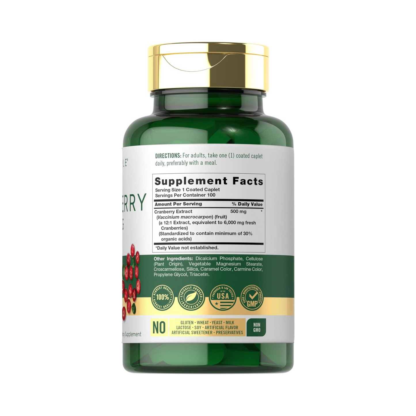 Carlyle Cranberry Pills, 500mg, 100 Comprimidos