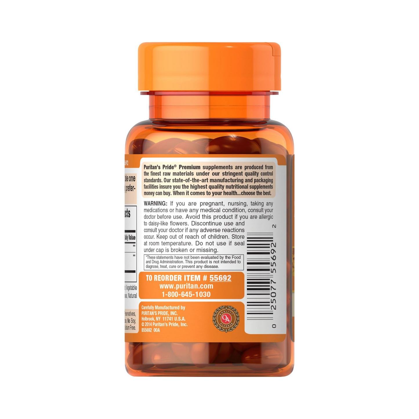 Puritan's Pride, Zeaxantina 4 m, Luteína 10 mg, 60 Cápsulas Gelatinosas