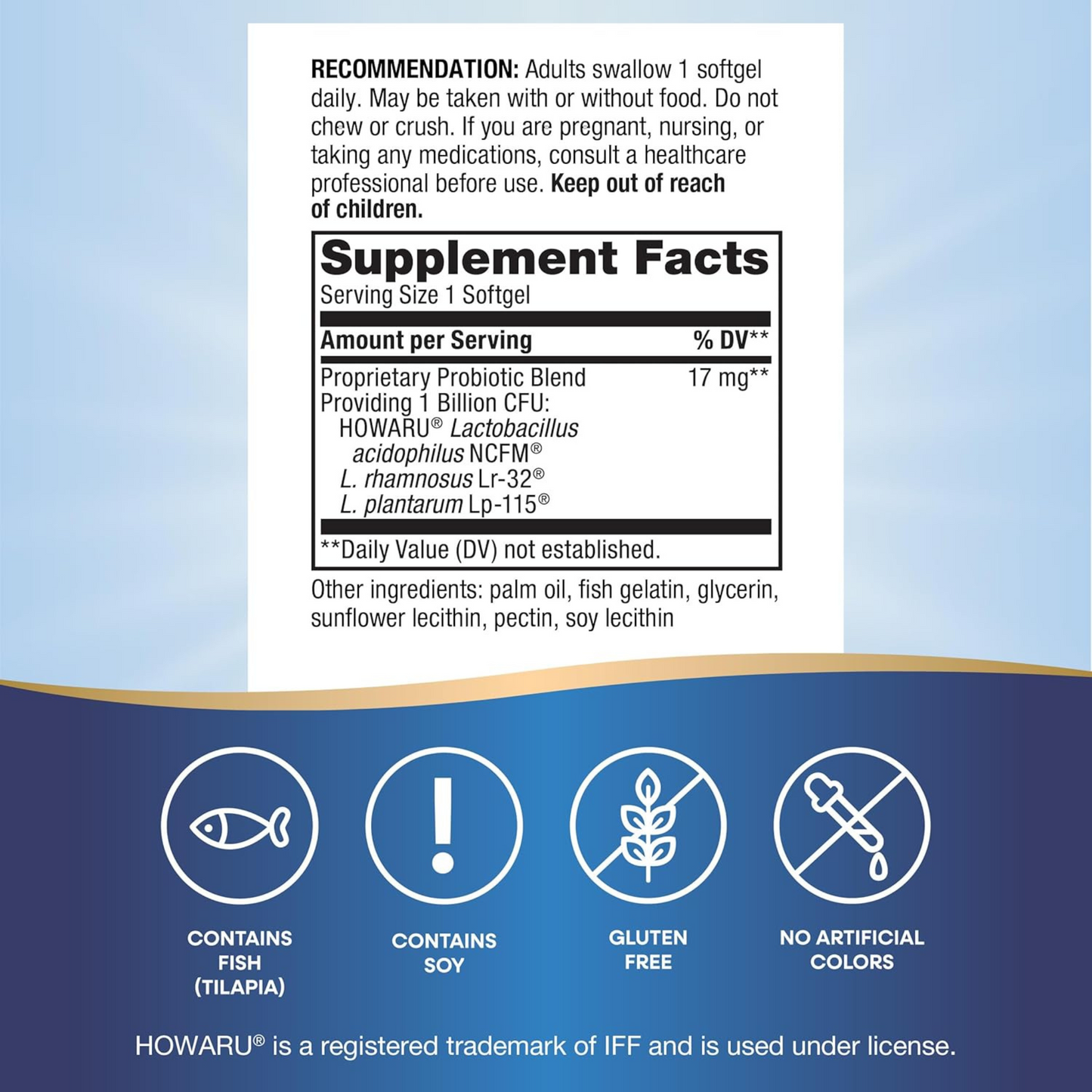 Nature's Way Women's Probiotic Pearls, 1 Bilhão UFC, 30 Softgels