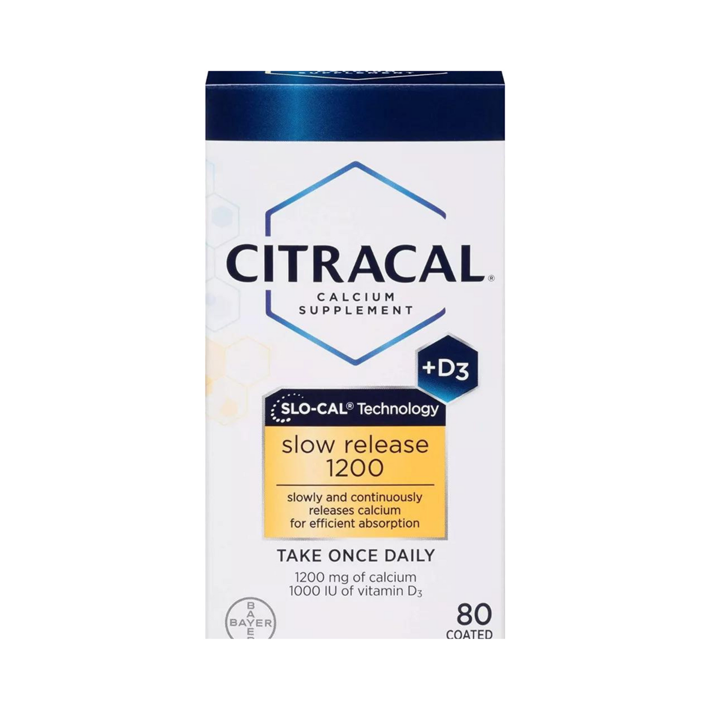 Citracal Calcium + D3 Slow Release - 1200mg, 80 Cápsulas