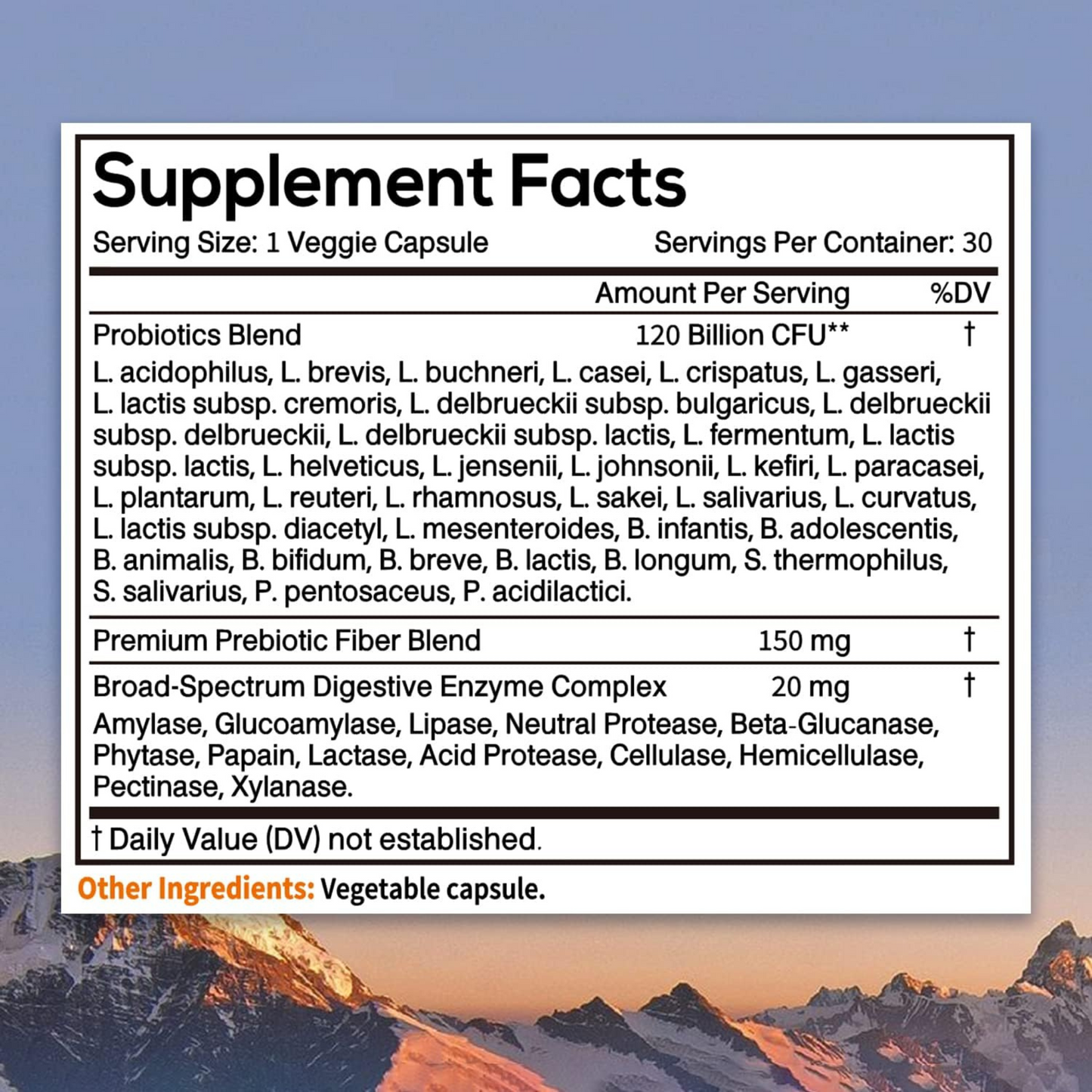 NewRhythm Probióticos 120 Bilhões CFU, 36 Cepas 30 Cápsulas Veganas