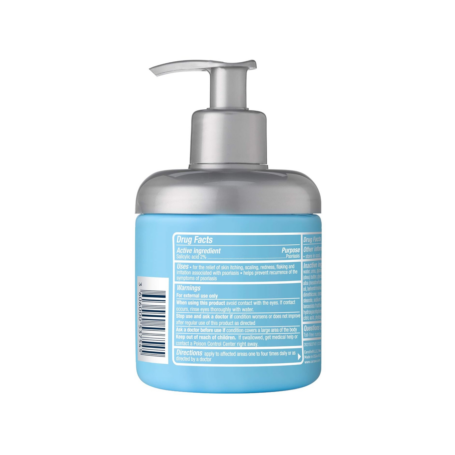 CeraVe Creme Hidratante para Psoríase, com Ácido Salicílico e Ureia, 226 g (8 oz)
