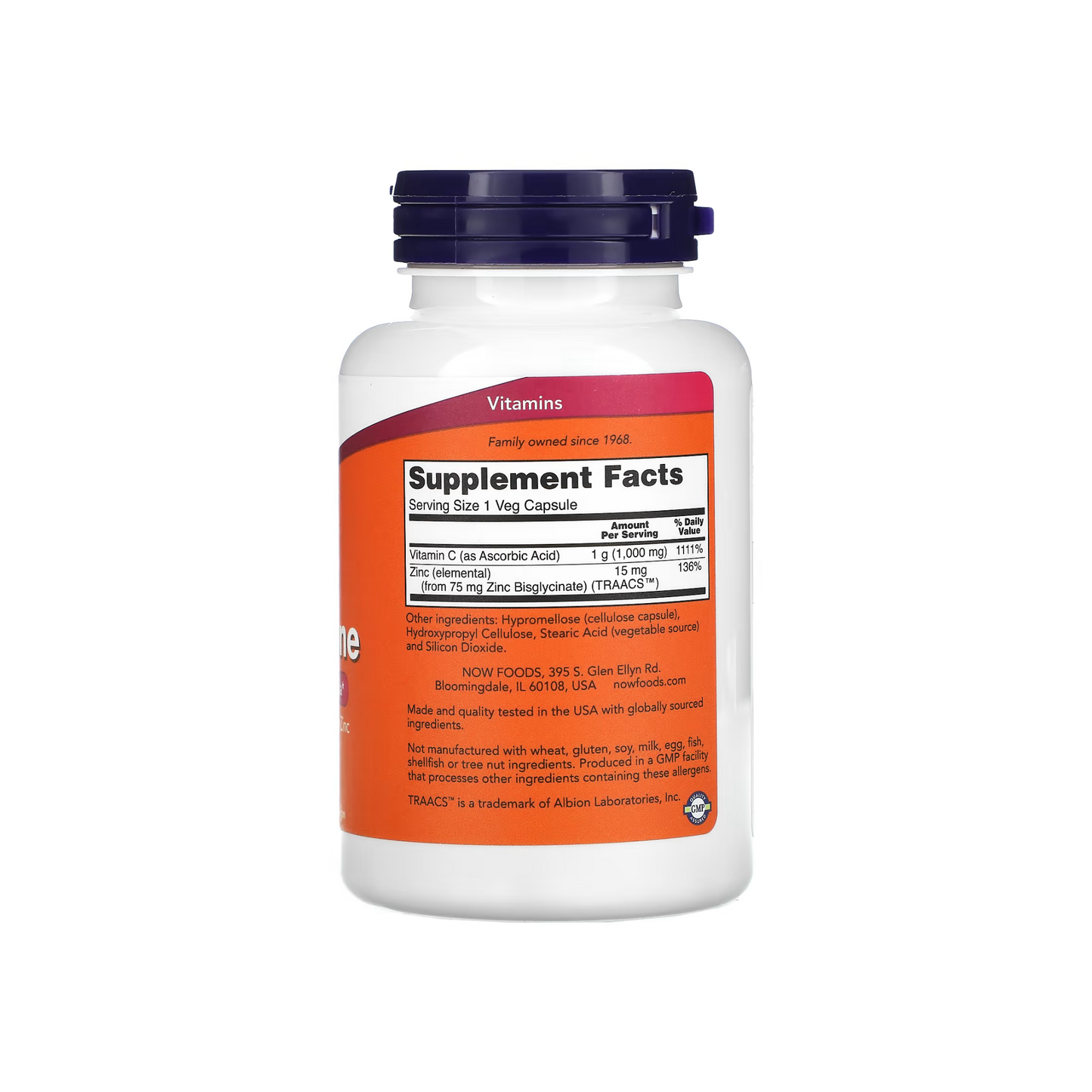 Combo 1 Healthy Origins, D3, 10000IU, 360 Softgels + 1 Now C-1000 Zinc Immune, Vitamina C, 1.000MG e Zinco, 15MG, 90 Cápsulas Vegetais