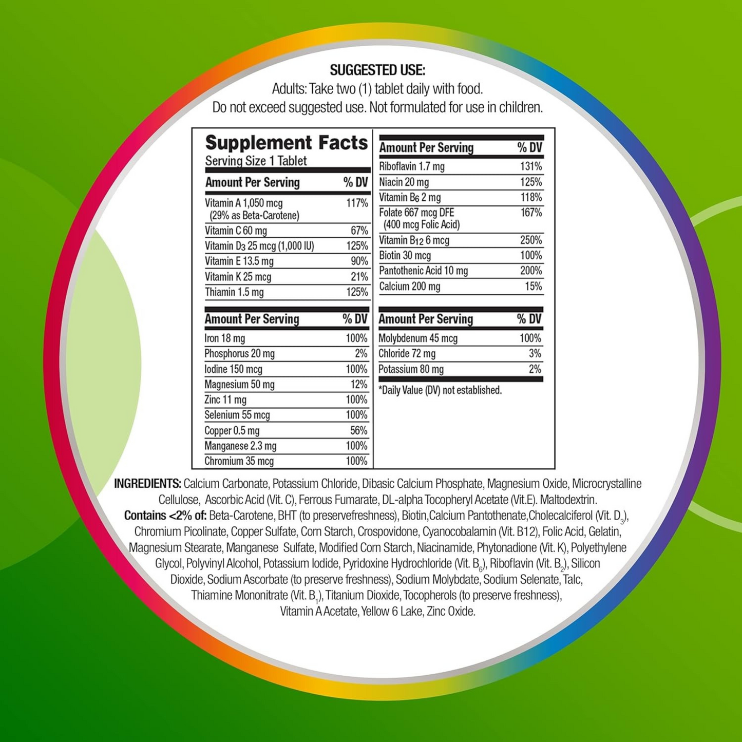 Suplemento Centrum Multivitaminas para Adultos, 60 Comprimidos