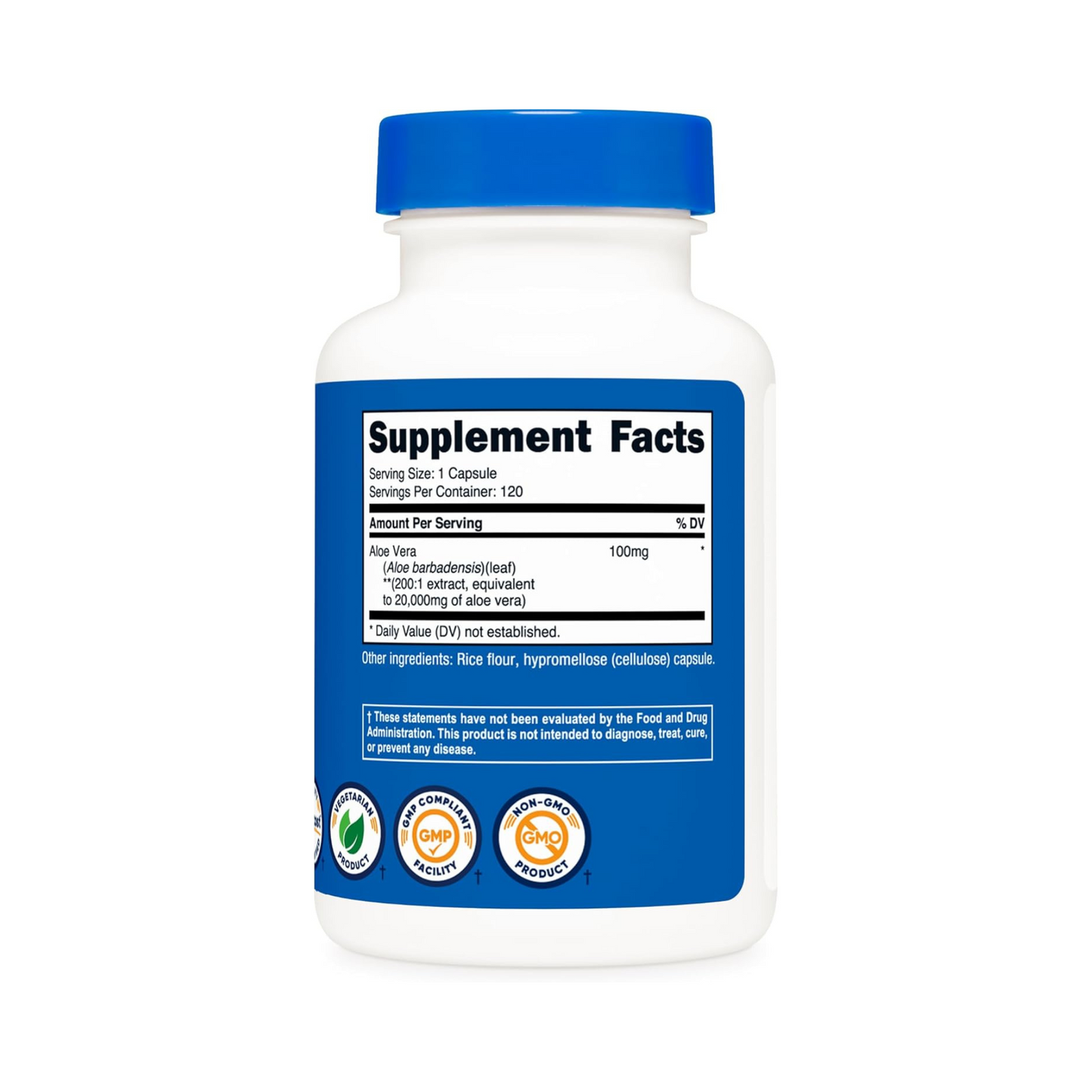 Nutricost Aloe Vera, 20000 MG, 120 Cápsulas