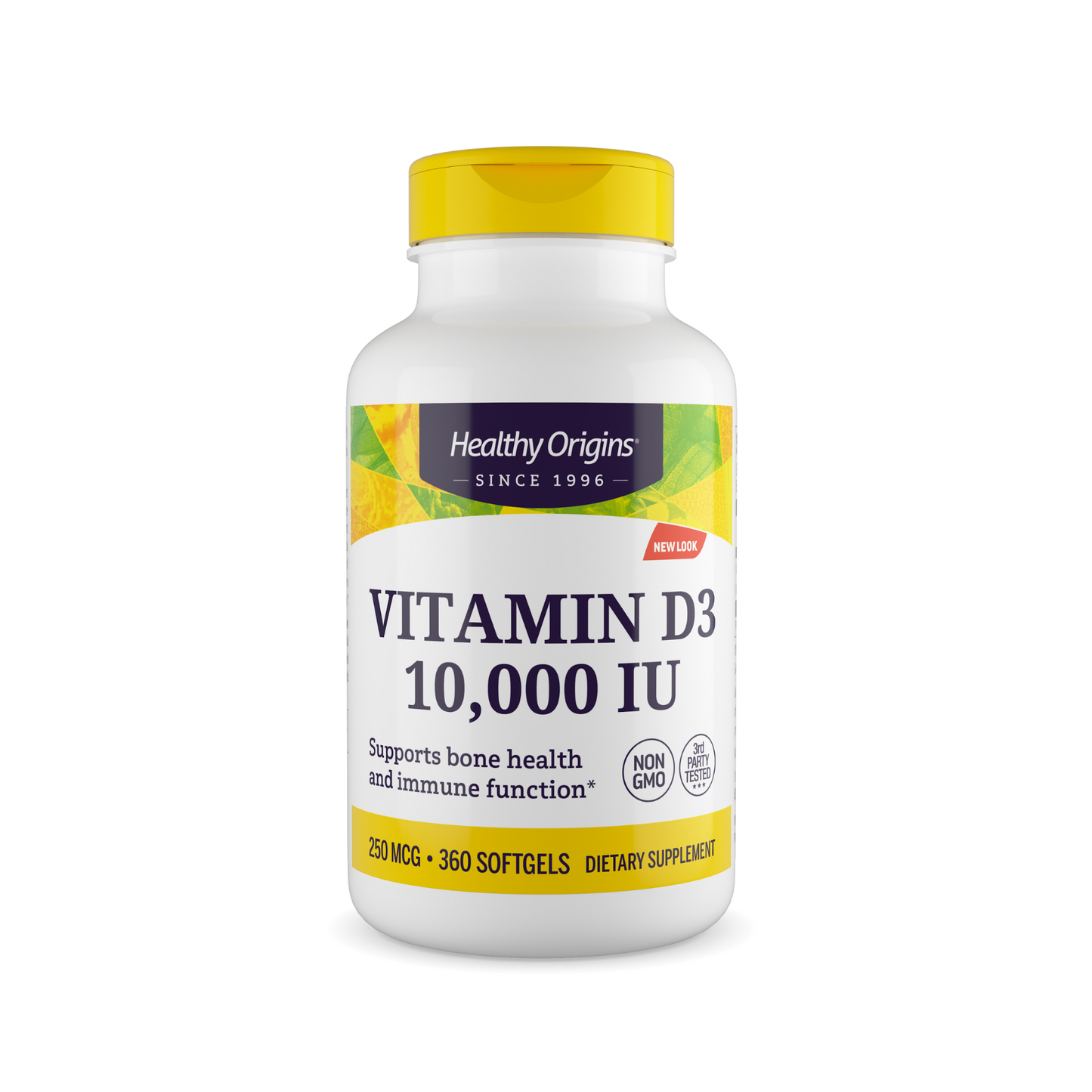 Combo Healthy Origins Vitamina D3 10000 UI 360 Cápsulas + Nature's Bounty Óleo de Peixe 1200 mg com Ômega-3 200 Cápsulas + Now Methyl B12 1000 mcg 100 Comprimidos Sublinguais
