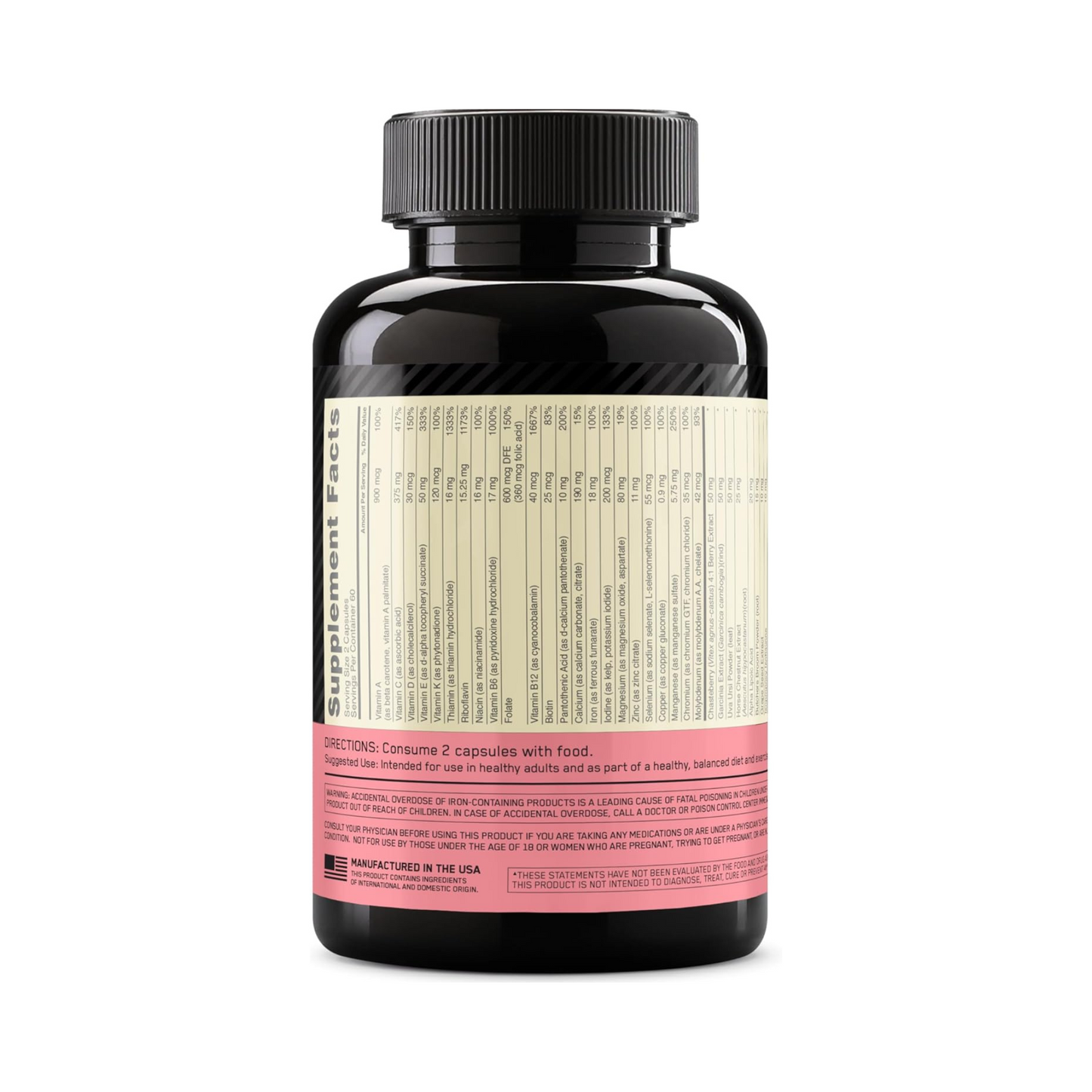 Optimum Nutrition Multivitamínico Diário Opti-Women para Mulheres, 120 Cápsulas