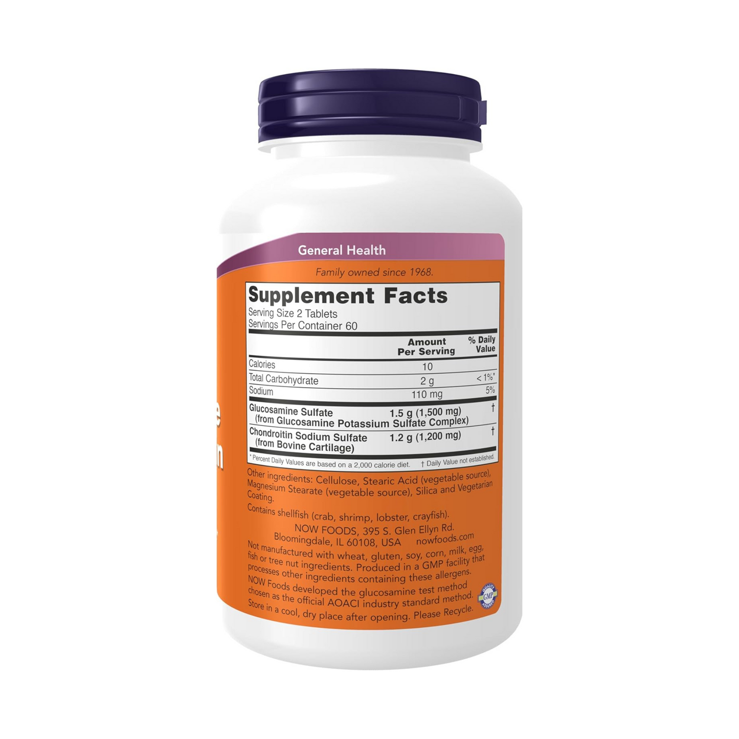 NOW Foods Glucosamina + Condroitina Extra Forte, 120 Comprimidos