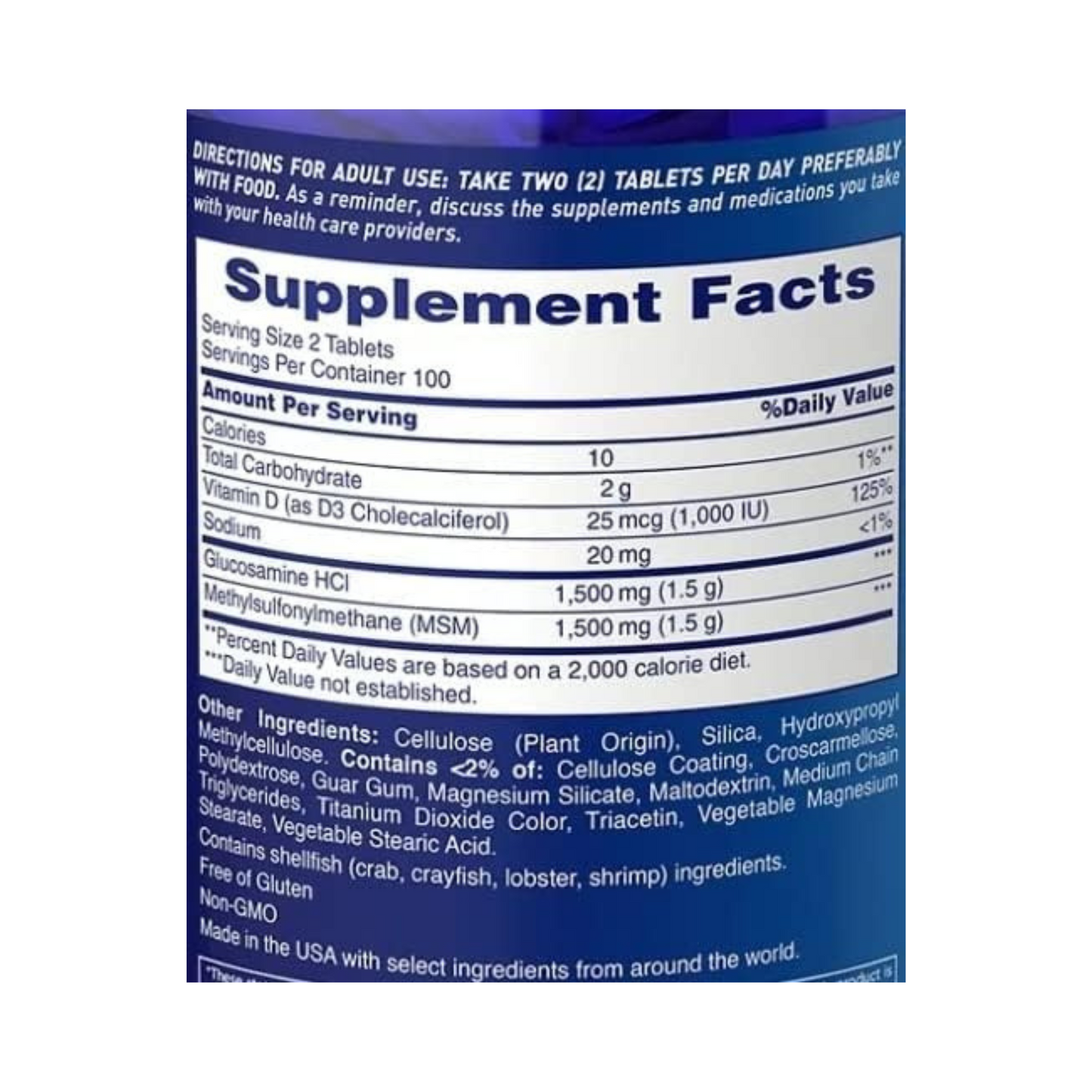 Osteo Bi-Flex Tripla Força com Glucosamina 1500 mg, MSM 1500 mg e Vitamina D3 1000 UI, 200 Comprimidos
