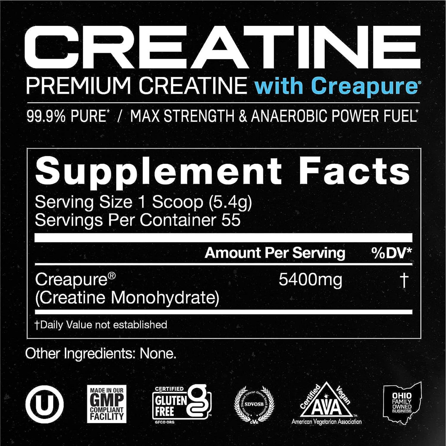 Muscle Feast, Creapure, Creatina Monohidrato em Pó, Vegan Keto Friendly, 300g