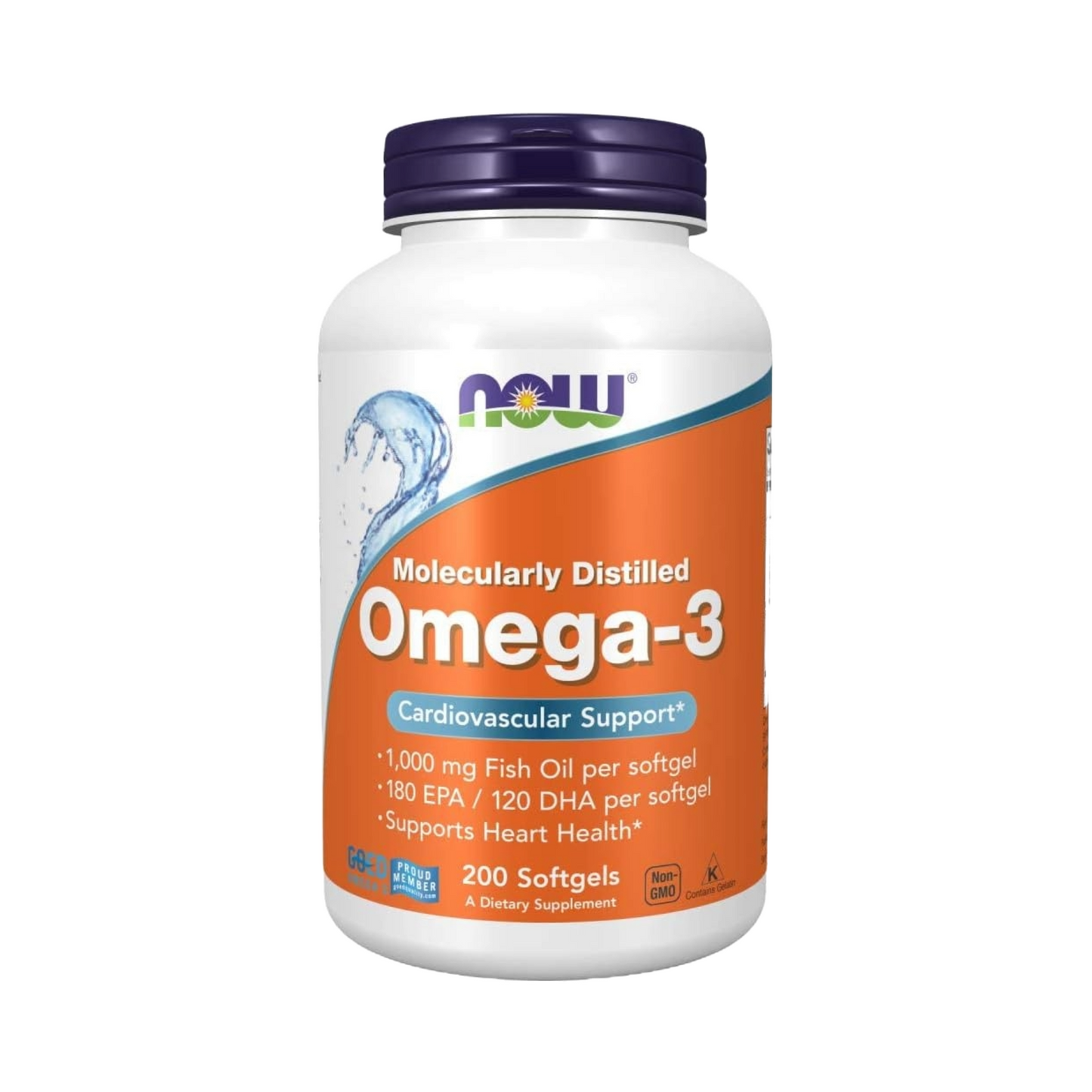 Combo 1 NOW Foods Ômega-3 1000 mg 180 EPA 120 DHA 200 Softgel + 2 NOW Foods Metil B-12 1000 mcg 100 Pastilhas