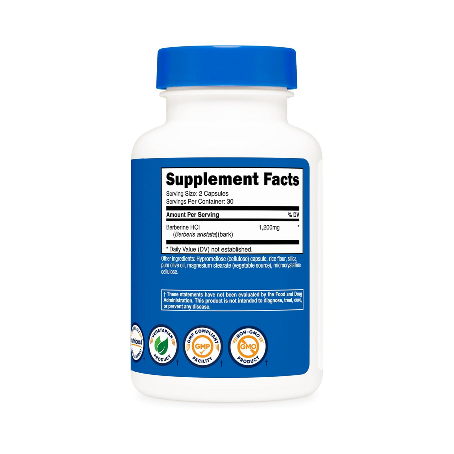 Nutricost Berberina HCl 600 mg, 60 Cápsulas Vegetarianas
