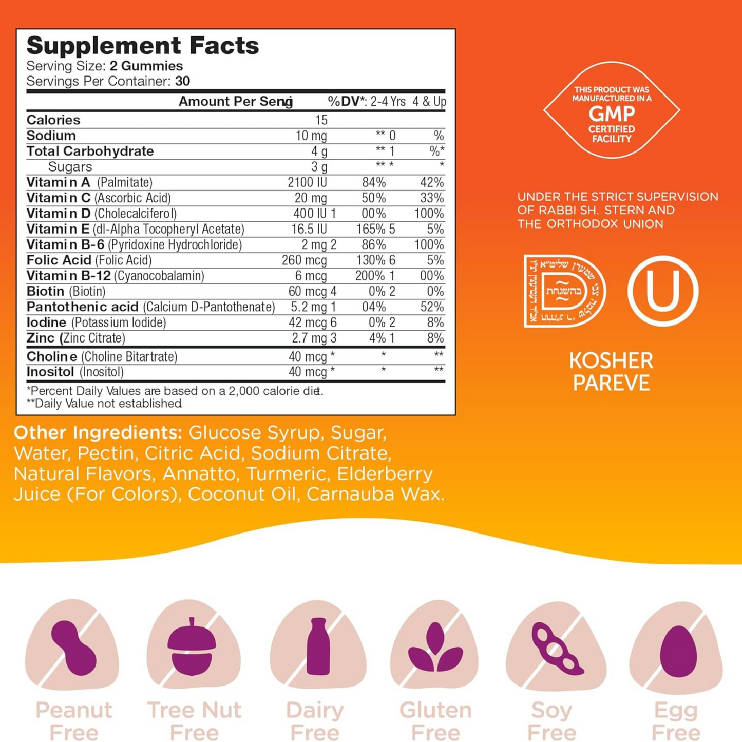 Zahler, Chapter One, Multivitamínico Infantil, Kosher, 13 Vitaminas e Nutrientes, 60 Gummies Saborosas