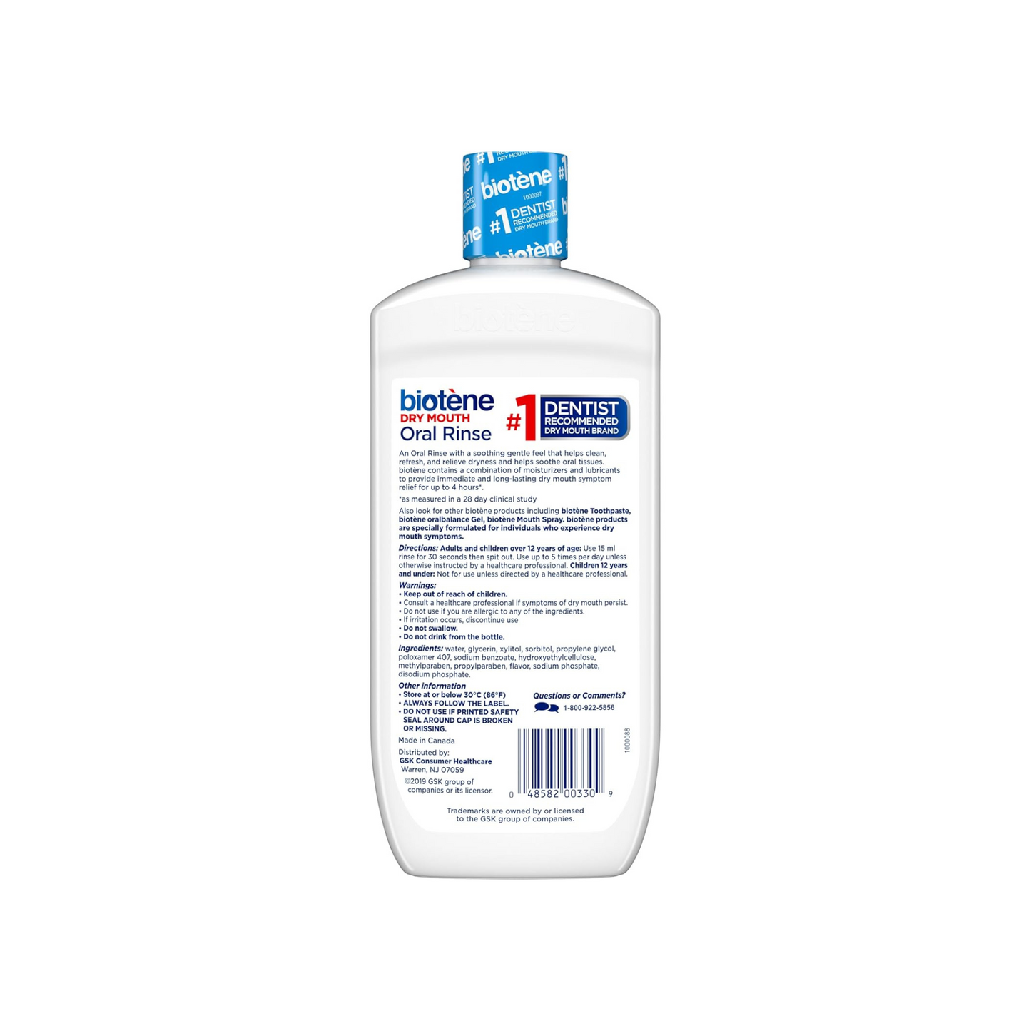 Biotène Enxaguante Bucal para Boca Seca, Hortelã Refrescante, 473 ml (16 fl oz)