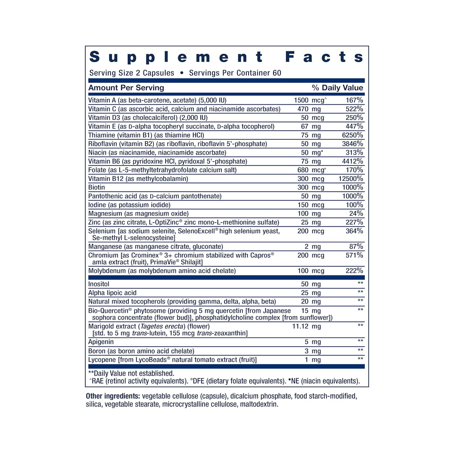 Life Extension Dois-Por-Dia Multivitamínico, 120 Cápsulas