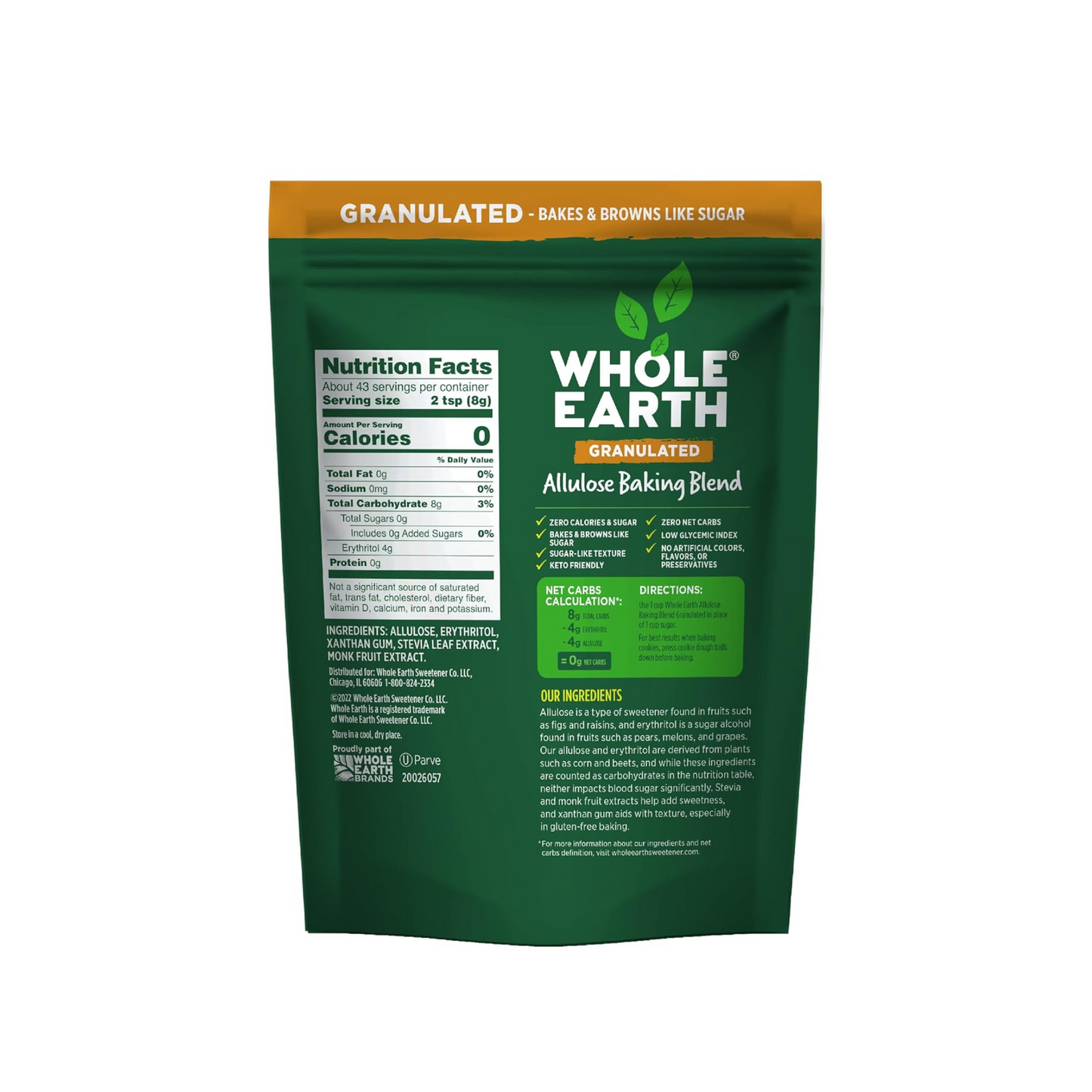 Whole Earth Sweetener Mistura de Cozimento de Alulose 350g