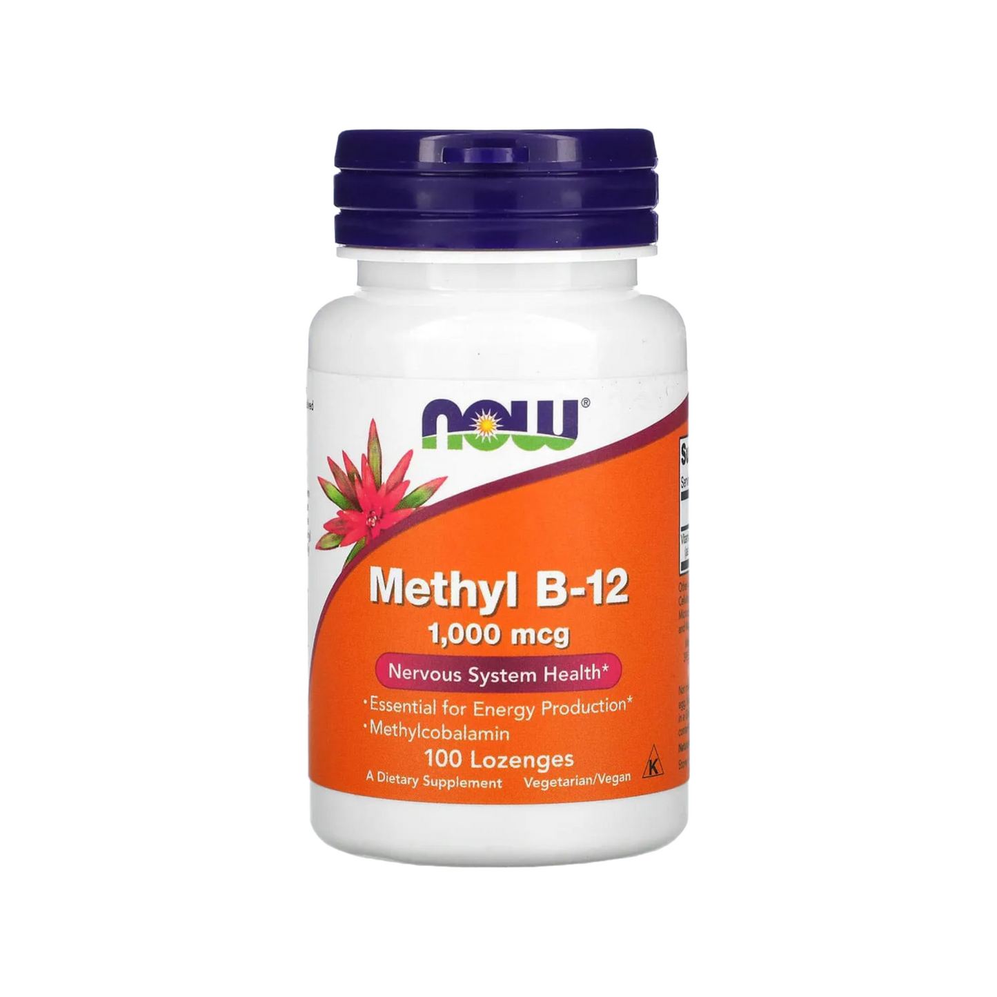 Combo NOW Foods Methyl B-12, 100 Lozenges + Healthy Origins Vitamina D3, 360 Softgels + Healthy Origins Bisglicinato de Magnésio, 120 Comprimidos
