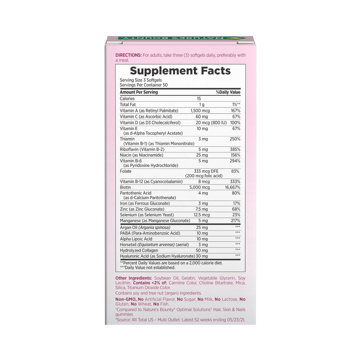 Nature's Bounty Hair, Skin & Nails Avançado, 150 Softgels