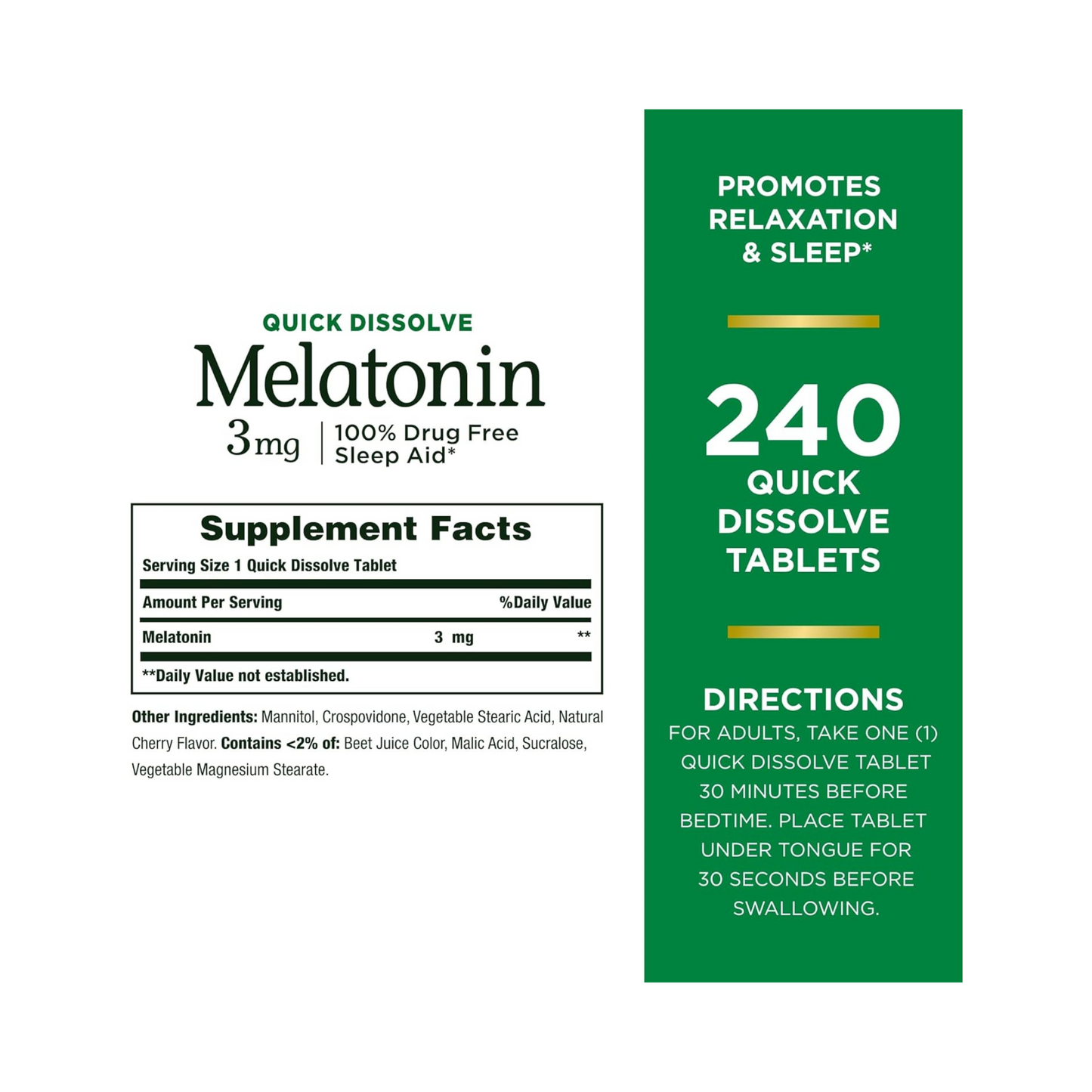 Combo 1 Healthy Origins, D3, 10000IU, 360 Softgels + 1 Nature's Bounty, Melatonina, 3 mg, 240 Comprimidos